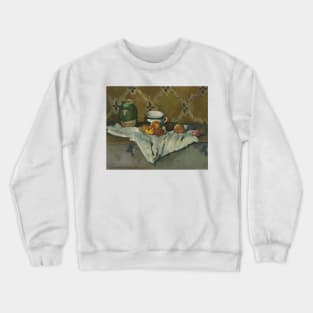 Still Life with Jar, Cup, and Apples by Paul Cezanne Crewneck Sweatshirt